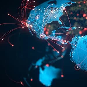 World map showing Musan's global reach